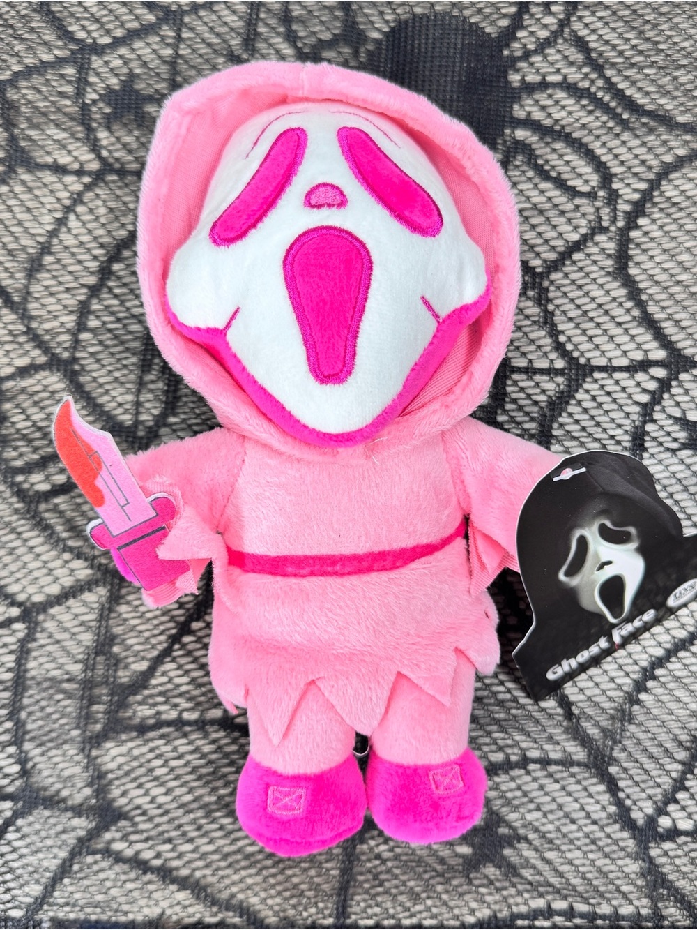 NEW Pink Ghost Face Plush